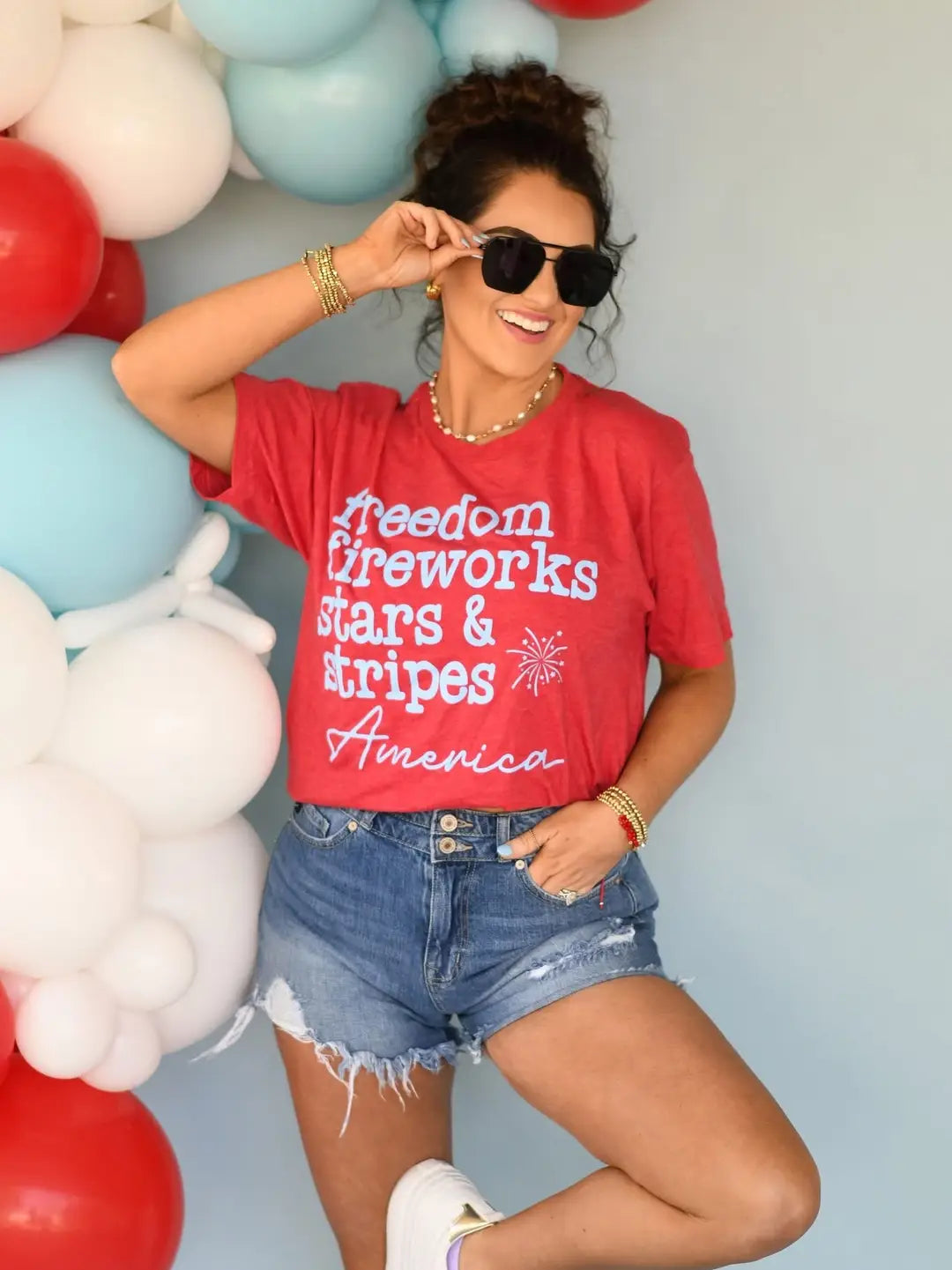 Freedom, Fireworks, Stars & Stripes Tee