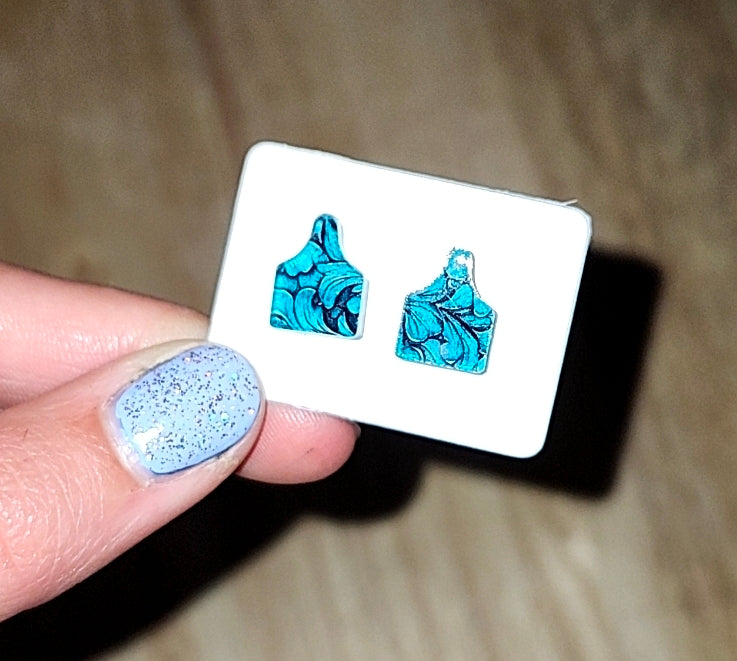 Turqoise Tag Earring