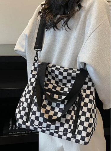 Checkmate Carry All Corduroy Tote Bag
