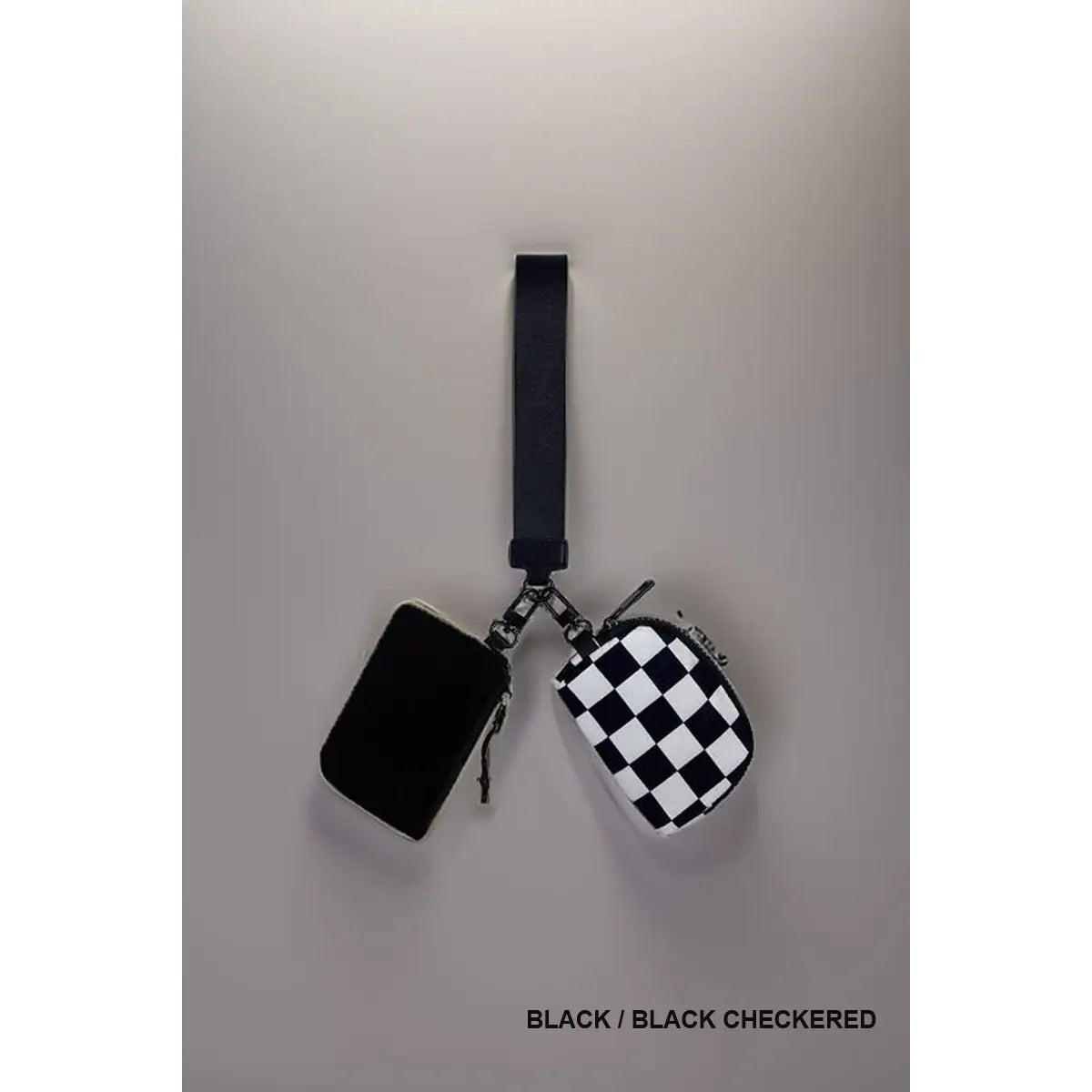 Checkered Wristlet Wallet