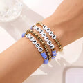 Light Blue Teacher Stack Bracelet