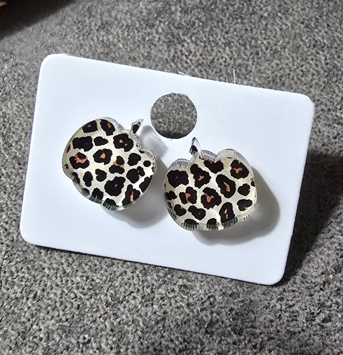 Leopard Pumpkin Earrings