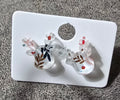 Floral Reindeer Earrings