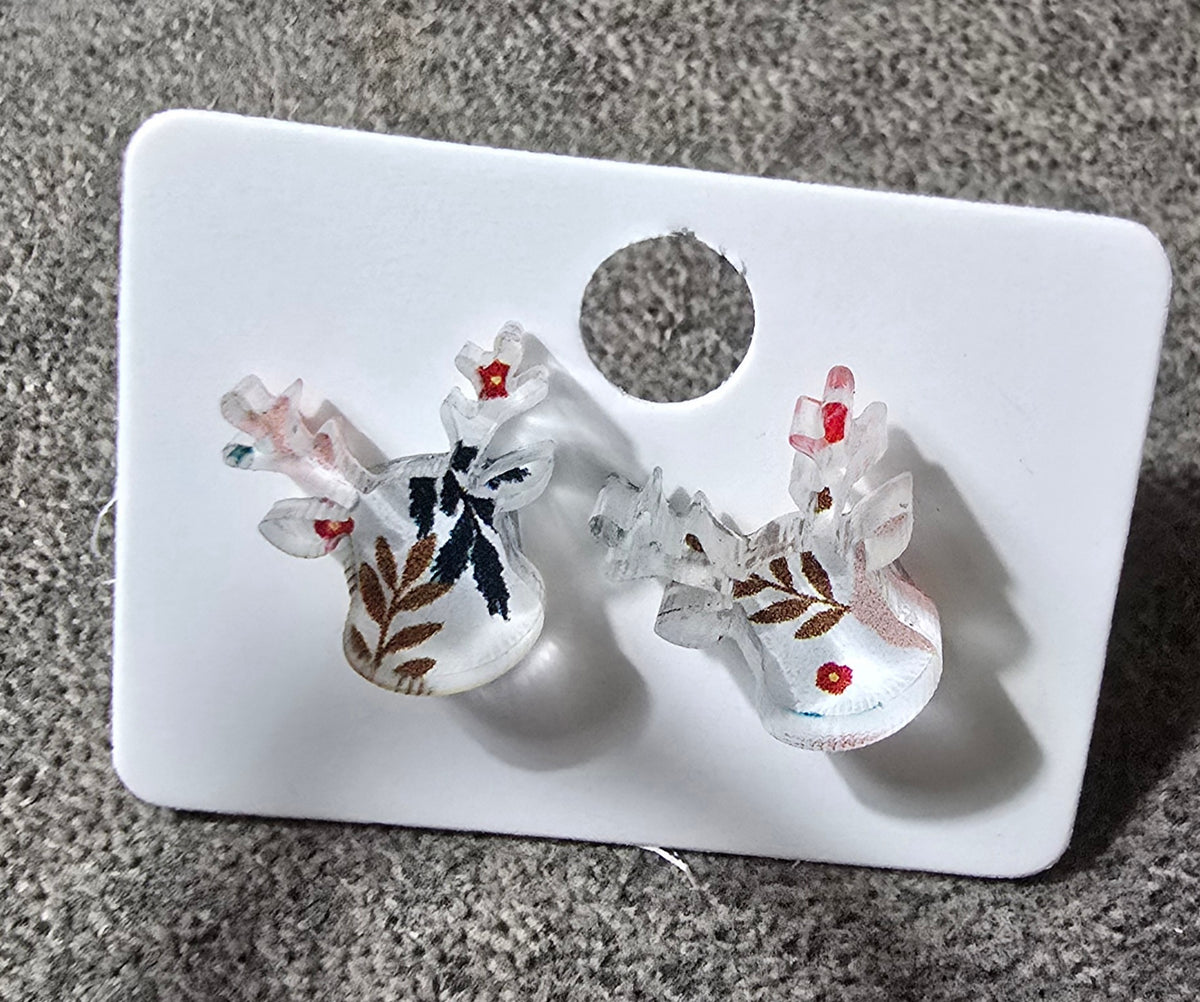 Floral Reindeer Earrings