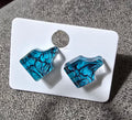 Turquoise Cattle Tag Earrings