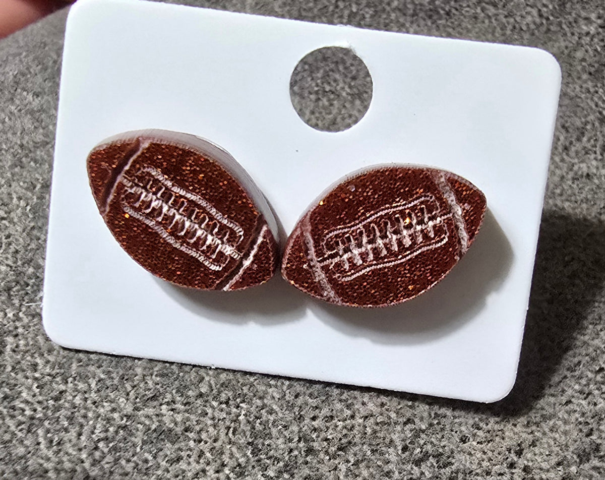 Football Glitter Earrings
