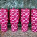 Checkered Show Animal 40 oz Tumbler Cow/Sheep/Pig